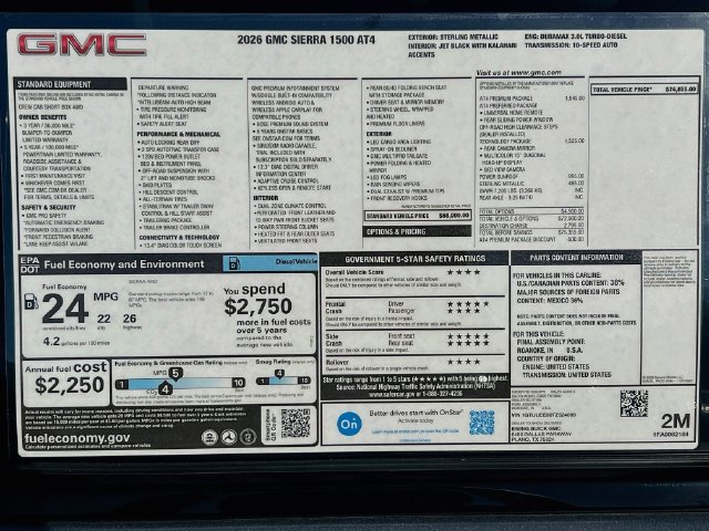 New 2026 GMC Sierra 1500 AT4 w/ AT4 Premium Package AWD/4WD image 21