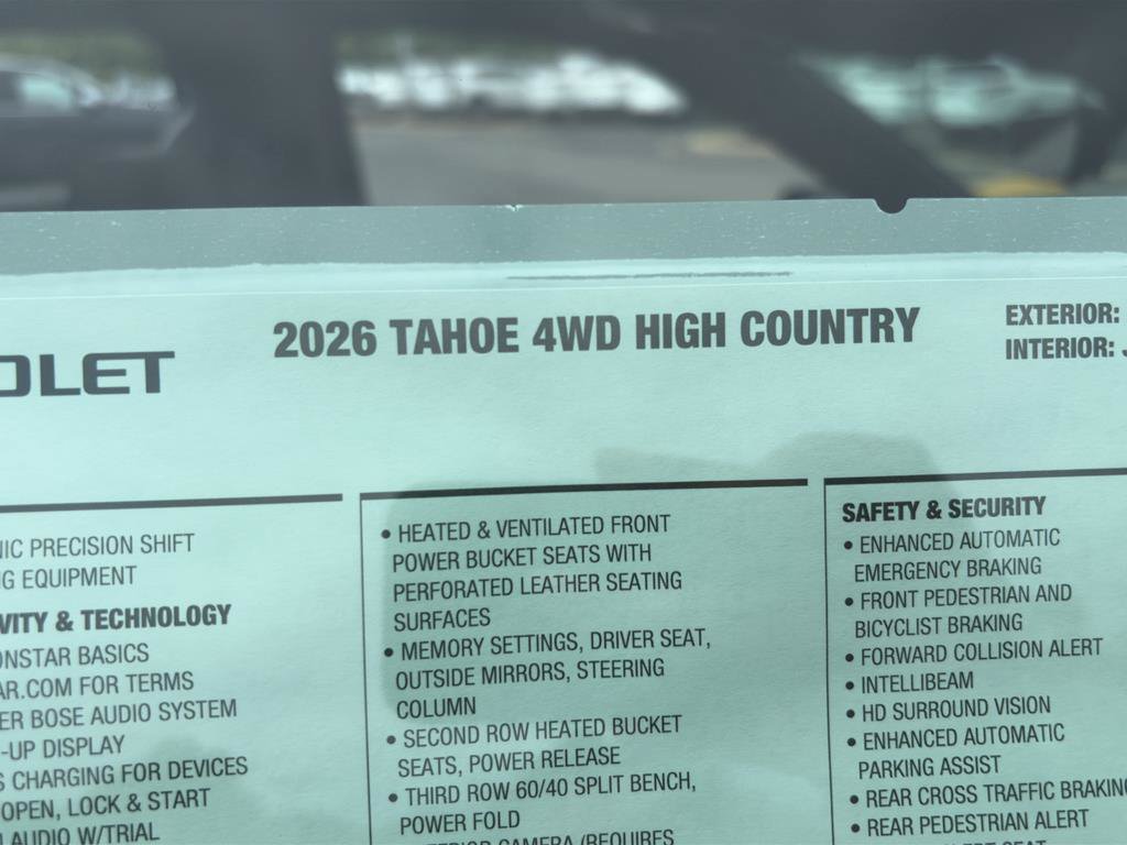 New 2026 Chevrolet Tahoe High Country AWD/4WD image 37