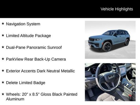 Certified 2026 Jeep Grand Cherokee Limited w/ Limited Altitude Package AWD/4WD image 7