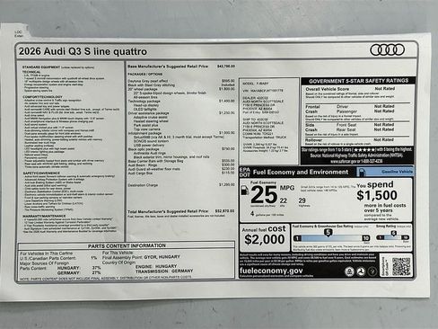 New 2026 Audi Q3 quattro 2.0T image 35