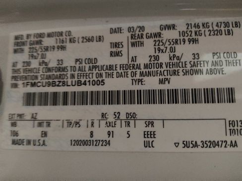 Used 2020 Ford Escape SE Sport image 33