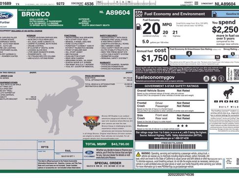 Used 2022 Ford Bronco Outer Banks image 6