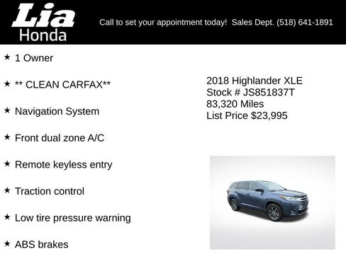 Used 2018 Toyota Highlander XLE AWD/4WD image 7