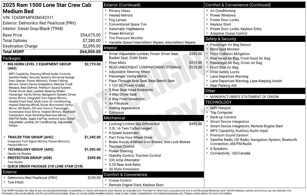 Used 2025 RAM 1500 Lone Star AWD/4WD image 6