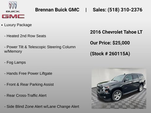 Used 2016 Chevrolet Tahoe LT w/ Luxury Package AWD/4WD image 12