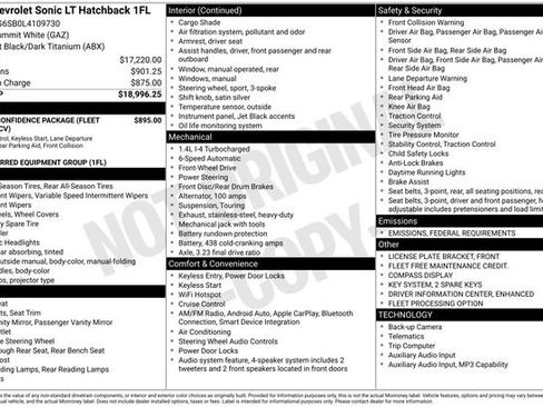 Used 2020 Chevrolet Sonic LT image 53