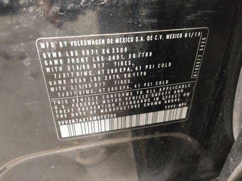 Used 2019 Volkswagen Tiguan SE w/ Panoramic Sunroof Package image 33