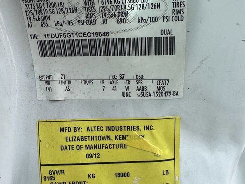 Used 2012 Ford F550 2WD Regular Cab Super Duty w/ Snow Plow Prep Pkg image 22