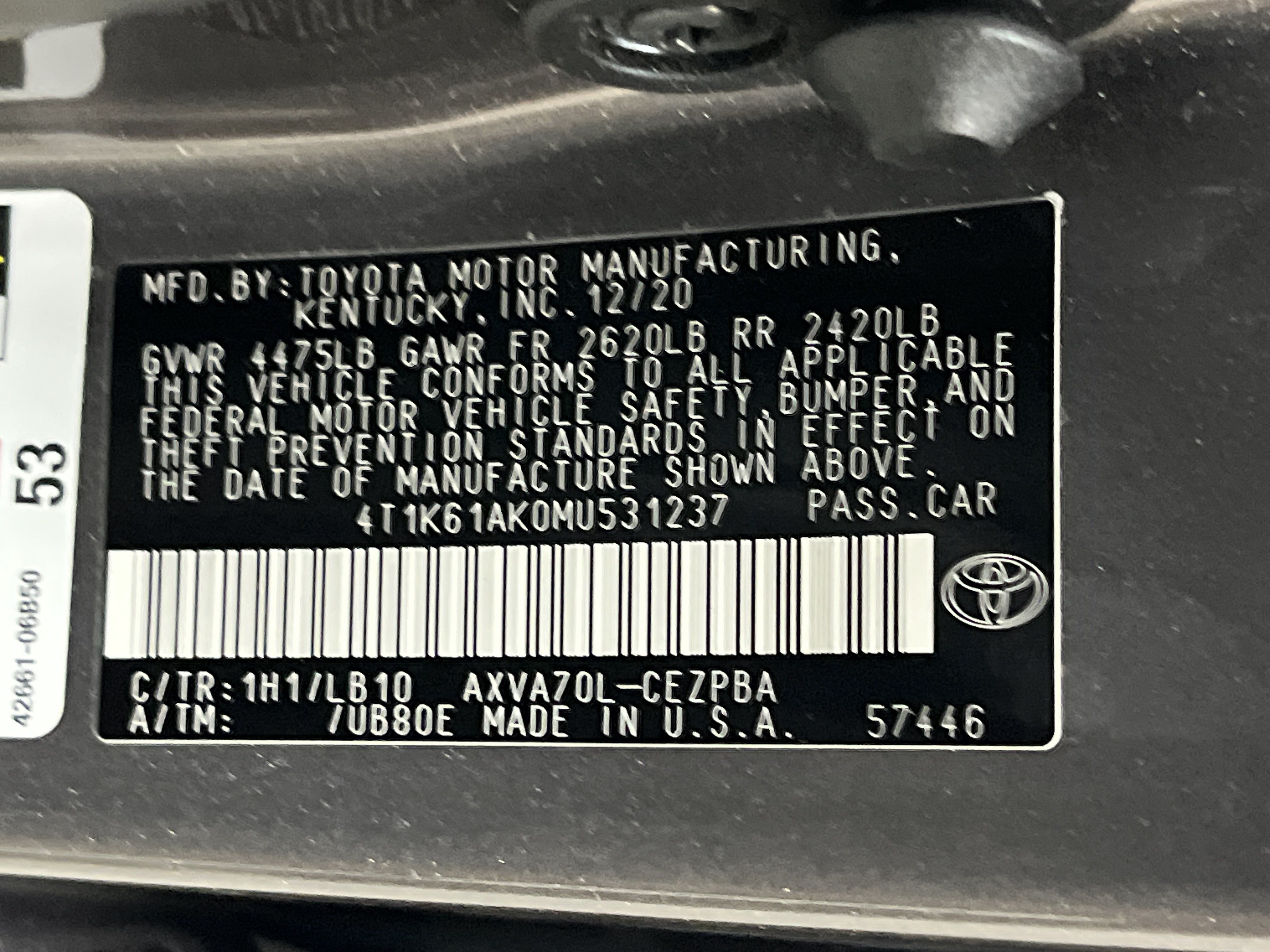 Used 2021 Toyota Camry XSE w/ Navigation Package FWD image 34
