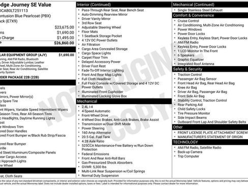 Used 2020 Dodge Journey SE w/ SE Popular Equipment Group FWD image 32