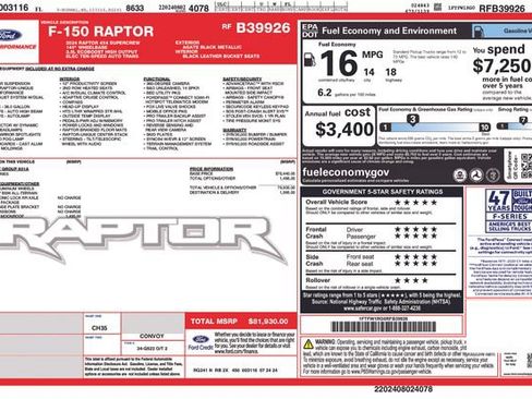 Used 2024 Ford F150 Raptor AWD/4WD image 2
