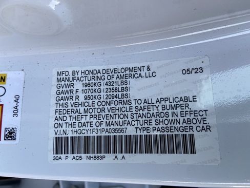 Used 2023 Honda Accord EX image 33