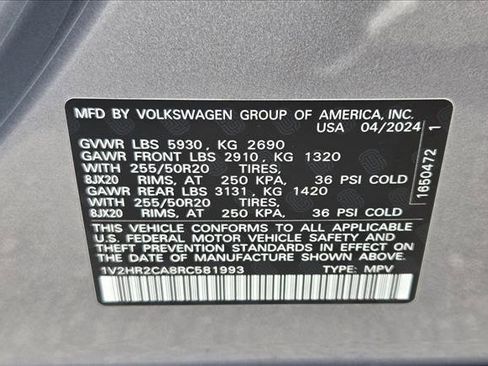 Used 2024 Volkswagen Atlas SE AWD/4WD image 23