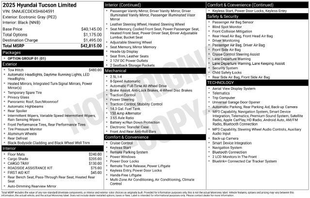 Certified 2025 Hyundai Tucson Limited AWD/4WD image 2