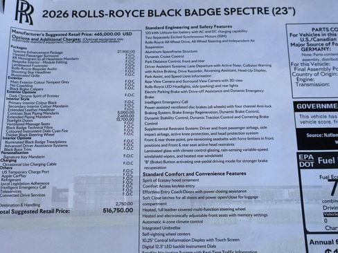 New 2026 Rolls-Royce Spectre Black Badge image 21