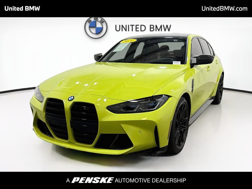 Used 2021 BMW M3 Competition w/ M Carbon Exterior Package RWD image 1
