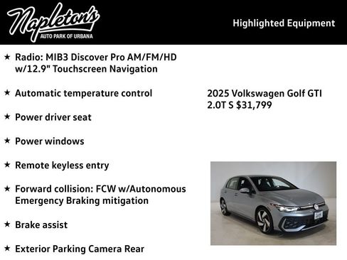 Used 2025 Volkswagen GTI S FWD image 16