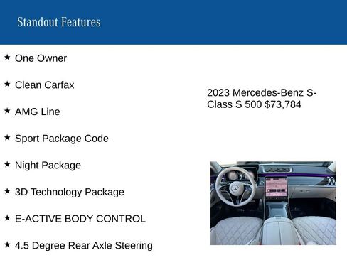 Used 2023 Mercedes-Benz S 500 4MATIC image 9