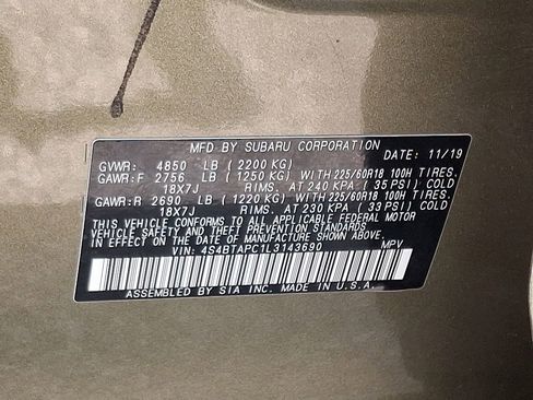 Used 2020 Subaru Outback Touring w/ Tech Package 2 AWD/4WD image 27