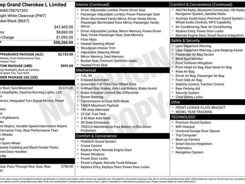 New 2025 Jeep Grand Cherokee L Limited w/ Black Appearance Package image 32