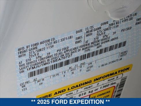 New 2025 Ford Expedition Platinum w/ Stealth Performance Package image 21