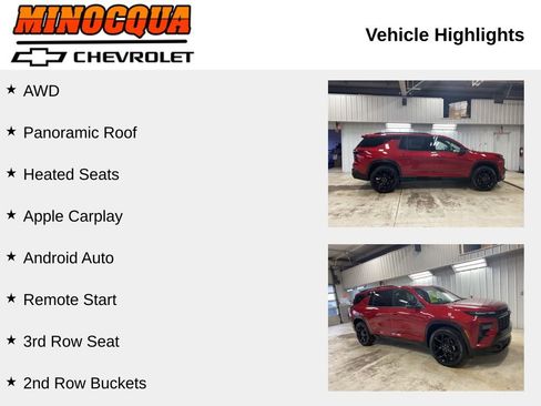 New 2026 Chevrolet Traverse RS w/ LPO, Floor Liner Package image 2