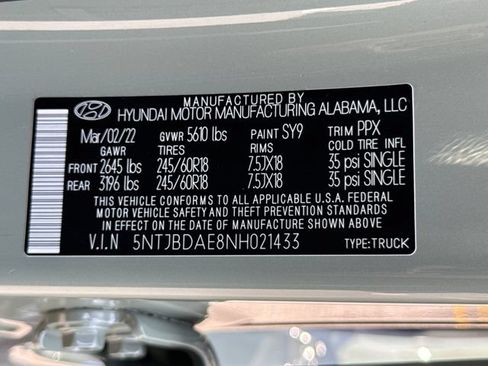 Certified 2022 Hyundai Santa Cruz SEL AWD/4WD image 30
