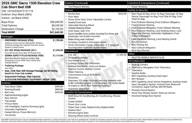 Used 2026 GMC Sierra 1500 Elevation AWD/4WD image 33