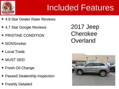 Used 2017 Jeep Cherokee Overland w/ Technology Group AWD/4WD image 5