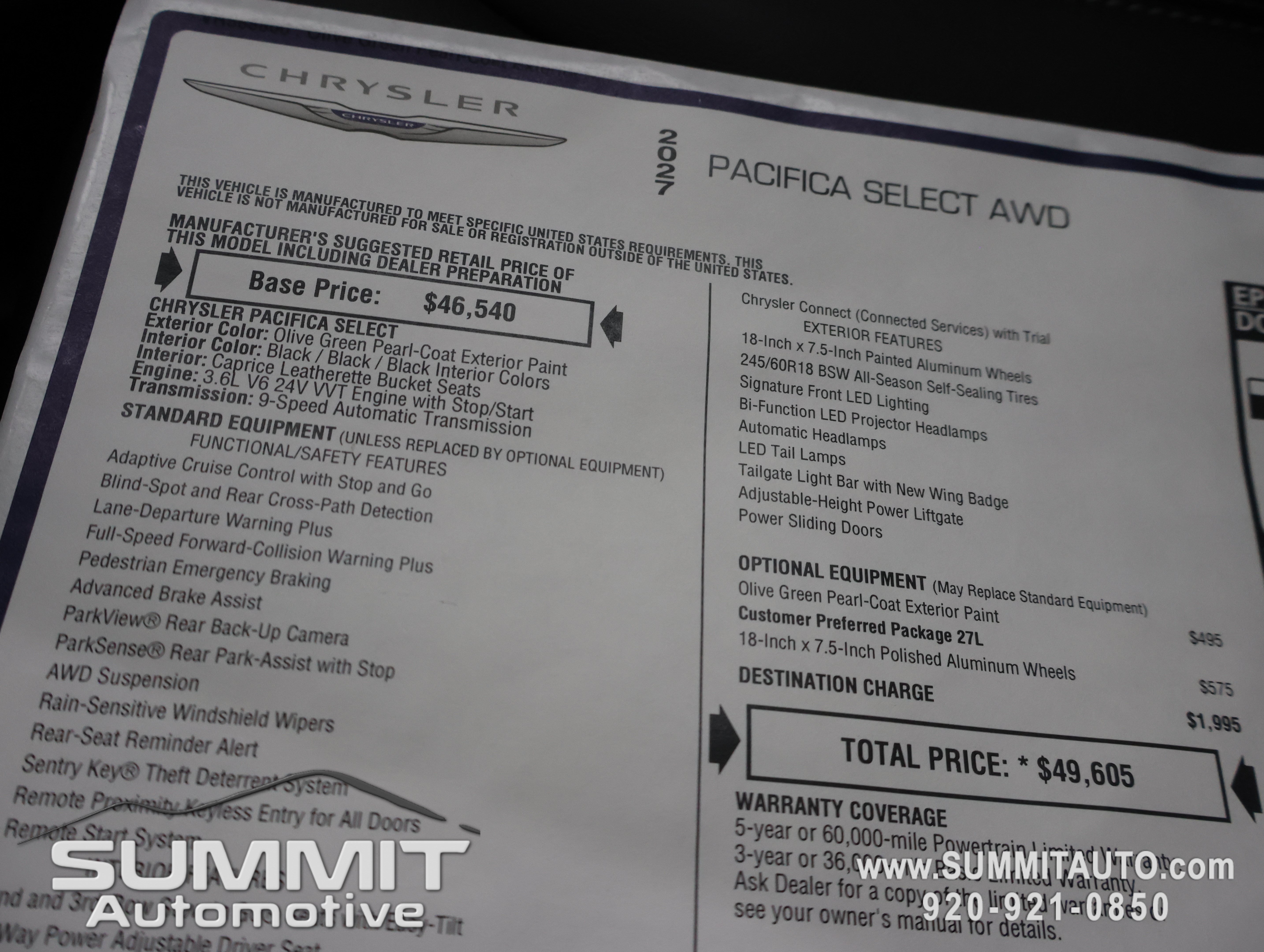 New 2027 Chrysler Pacifica Select AWD/4WD image 41