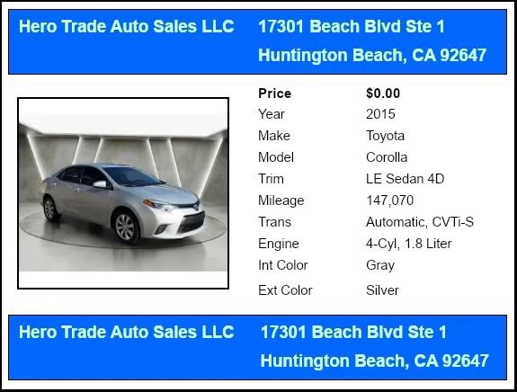 Used 2015 Toyota Corolla LE FWD image 38