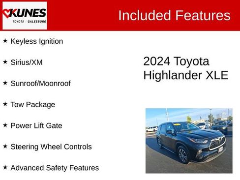 Used 2024 Toyota Highlander XLE AWD/4WD image 3