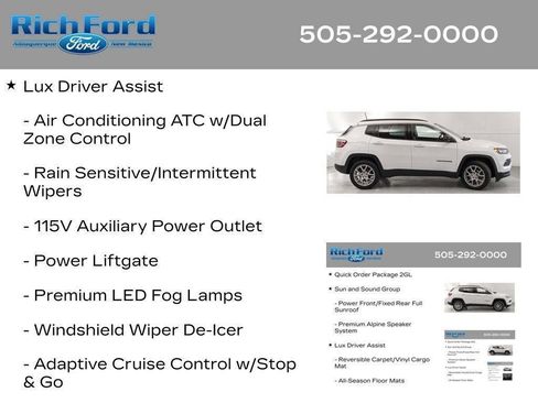 Used 2022 Jeep Compass Latitude w/ Sun and Sound Group AWD/4WD image 45