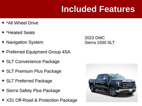 Used 2023 GMC Sierra 1500 SLT w/ SLT Premium Plus Package AWD/4WD image 3