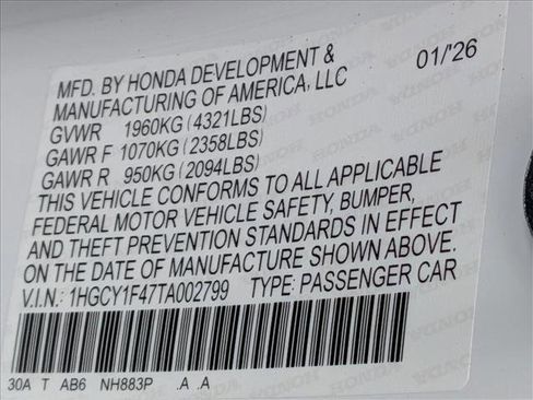 New 2026 Honda Accord SE image 16