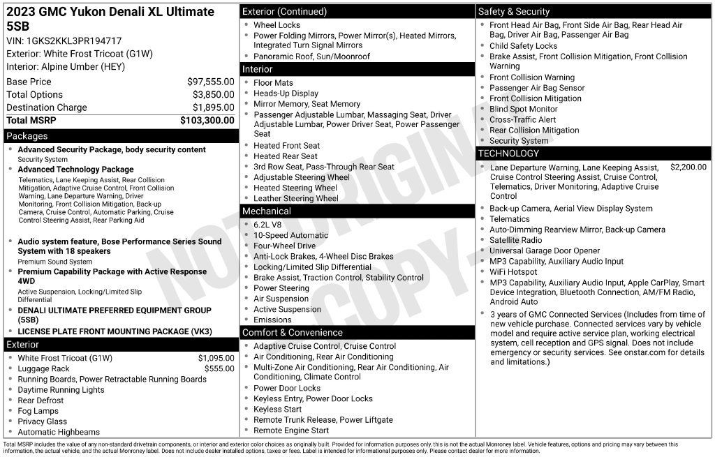 Certified 2023 GMC Yukon XL Denali Ultimate AWD/4WD image 16