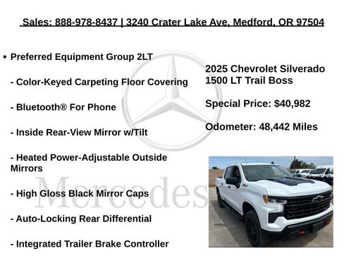 Used 2025 Chevrolet Silverado 1500 LT Trail Boss w/ Protection Package AWD/4WD image 12