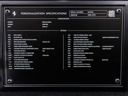 Certified 2024 Ferrari 296 GTS RWD image 58