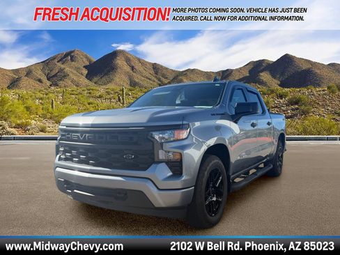 Certified 2024 Chevrolet Silverado 1500 Custom w/ Turbomax Blackout Package AWD/4WD image 1