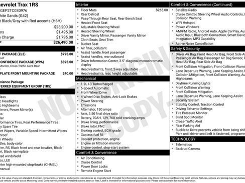Used 2026 Chevrolet Trax RS w/ Sunroof Package FWD image 3