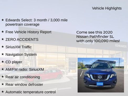 Used 2020 Nissan Pathfinder SL FWD image 8