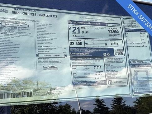 New 2025 Jeep Grand Cherokee L Overland image 5