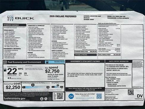 New 2026 Buick Enclave Preferred w/ Power Package image 21