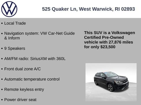 Certified 2023 Volkswagen Taos SEL image 7