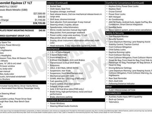Certified 2020 Chevrolet Equinox LT FWD image 33