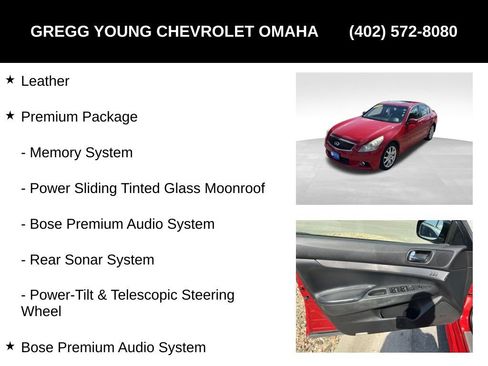 Used 2012 INFINITI G37 x Sedan w/ Premium Pkg AWD/4WD image 7