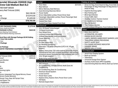 Used 2021 Chevrolet Silverado 2500 High Country w/ Technology Package image 35