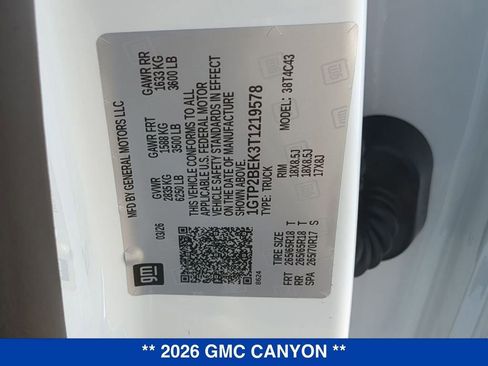New 2026 GMC Canyon Elevation w/ Convenience Package AWD/4WD image 26