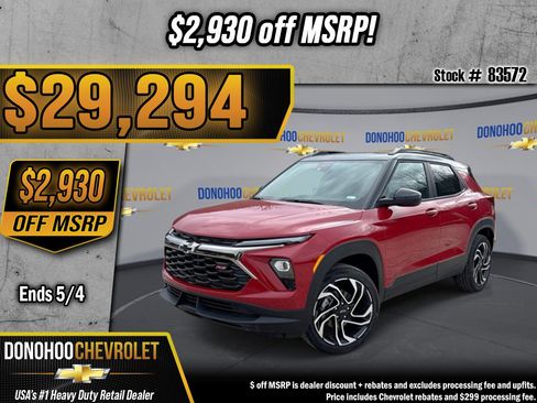 New 2026 Chevrolet TrailBlazer RS w/ Driver Confidence Package AWD/4WD image 1