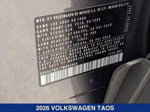 New 2026 Volkswagen Taos SE FWD image 20